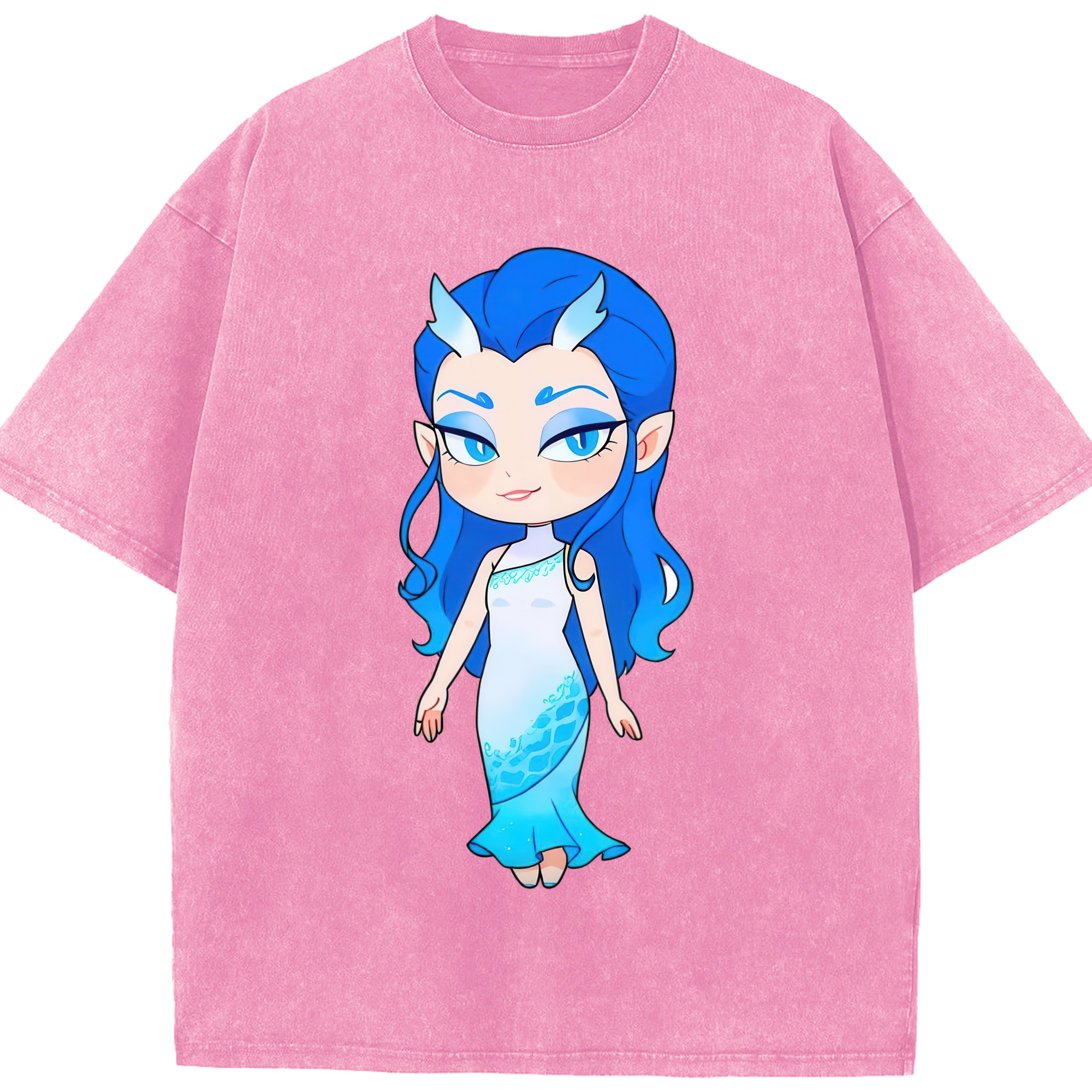 （画像用） Ne Zha 2 ナタ 魔童の大暴れ 綿100% ヴィンテージ風 半袖Tシャツ（フロントプリント）